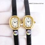 M1 Factory Cartier Mini Baignoire 24.6*18.7mm Yellow Gold Case Japan Quartz Movement Watch